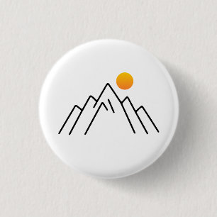 Minimalist Mountains: A Nature-Inspired Design 3 Cm Round Badge