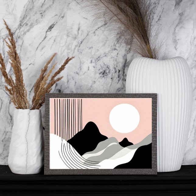 Minimalist Mountainscape with Rising Sun Poster (Creator Uploaded)