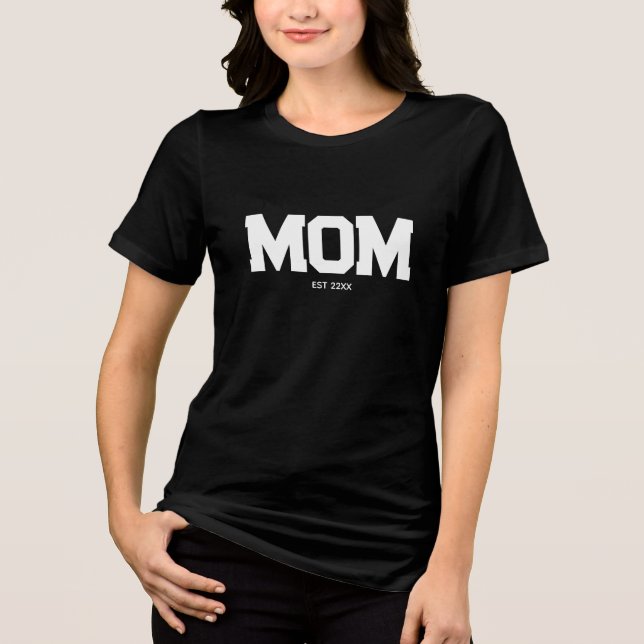 Minimalist mum Est   Tri-Blend Shirt (Front)