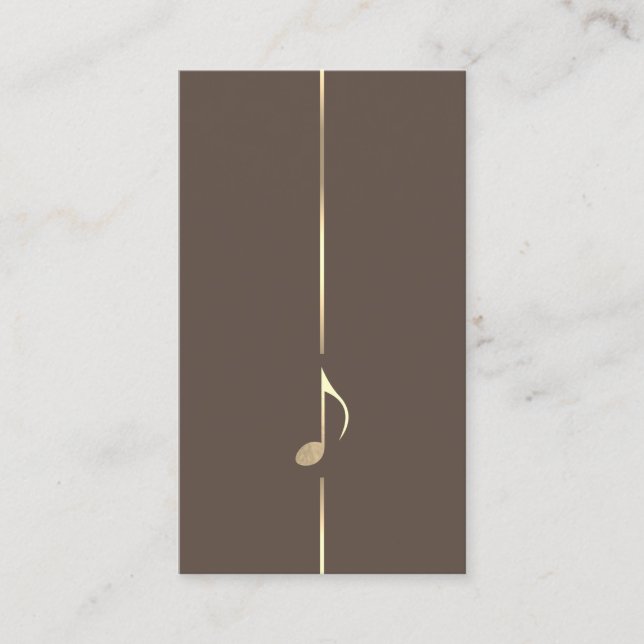 Minimalist Music Eighth Note Business Card (Front)