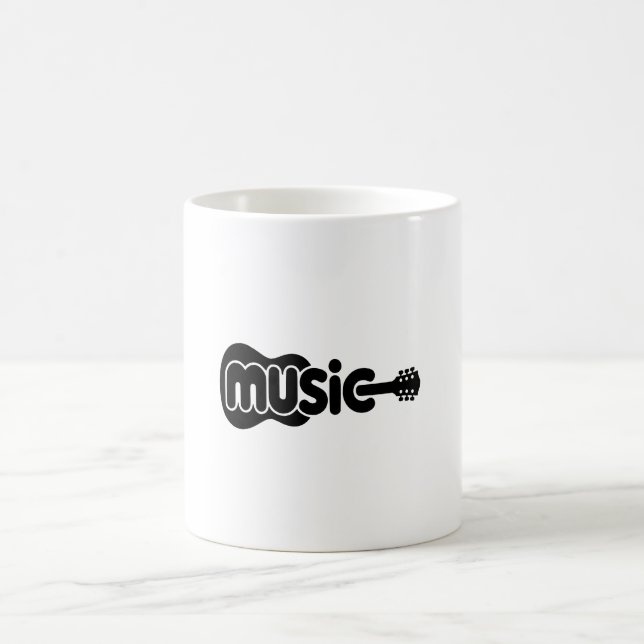 Minimalist Music Guitar Mug  (Center)