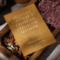 Minimalist Mustard Brown Fall Wedding | Photo & QR