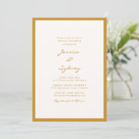 Minimalist Mustard Yellow Border Bridal Shower