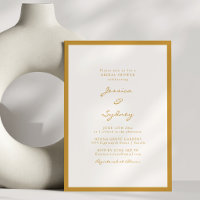 Minimalist Mustard Yellow Border Bridal Shower