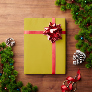 Minimalist mustard yellow elegant solid plain gift wrapping paper