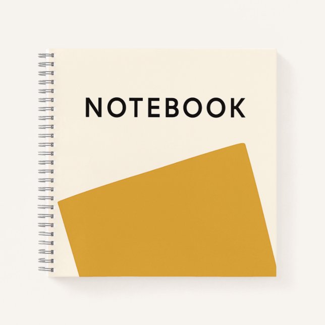 Minimalist Mustard Yellow Notebook (Front)