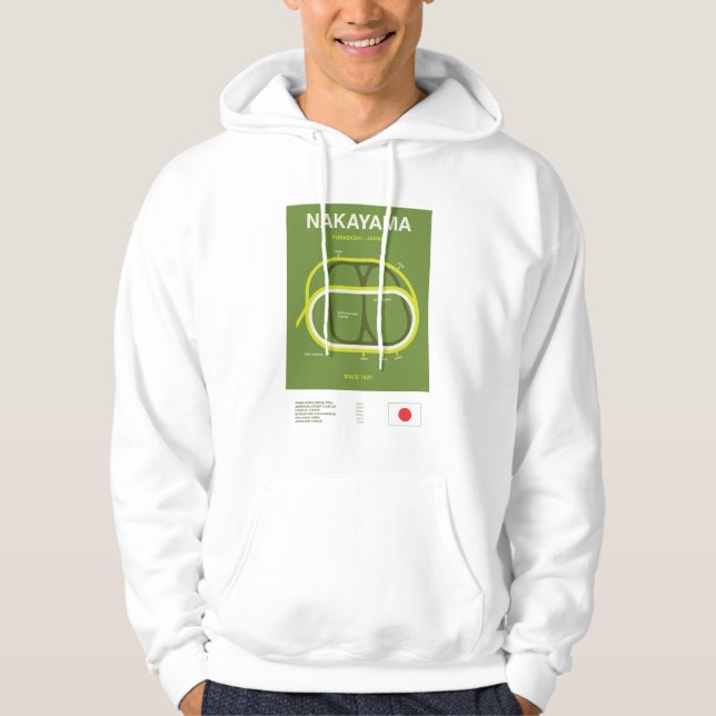Minimalist Nakayama Horse Racing Print Hoodie (Front)