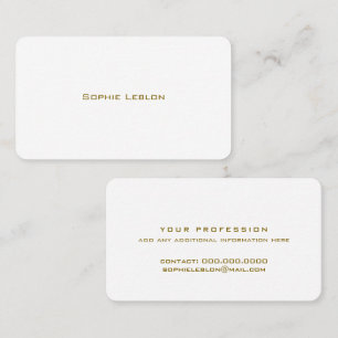 Minimalist Name in Modern Font Calling Card