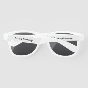 Minimalist Name Modern Custom Stylish Script Sunglasses
