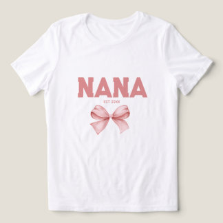 Minimalist nana Est cute bow pink Tri-Blend Shirt