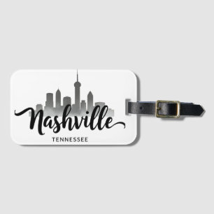 Minimalist Nashville Skyline, Tennessee City Luggage Tag