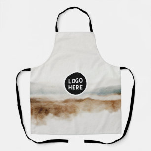 Minimalist Natural Watercolor Abstract Pattern Apron
