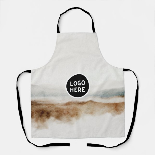 Minimalist Natural Watercolor Abstract Pattern  Apron (Front)