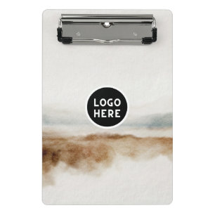 Minimalist Natural Watercolor Abstract Pattern Mini Clipboard