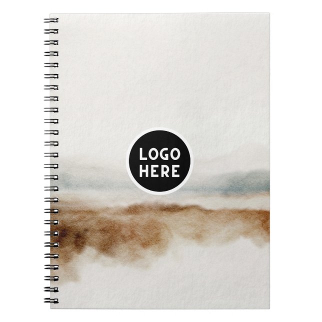 Minimalist Natural Watercolor Abstract Pattern  Notebook (Front)