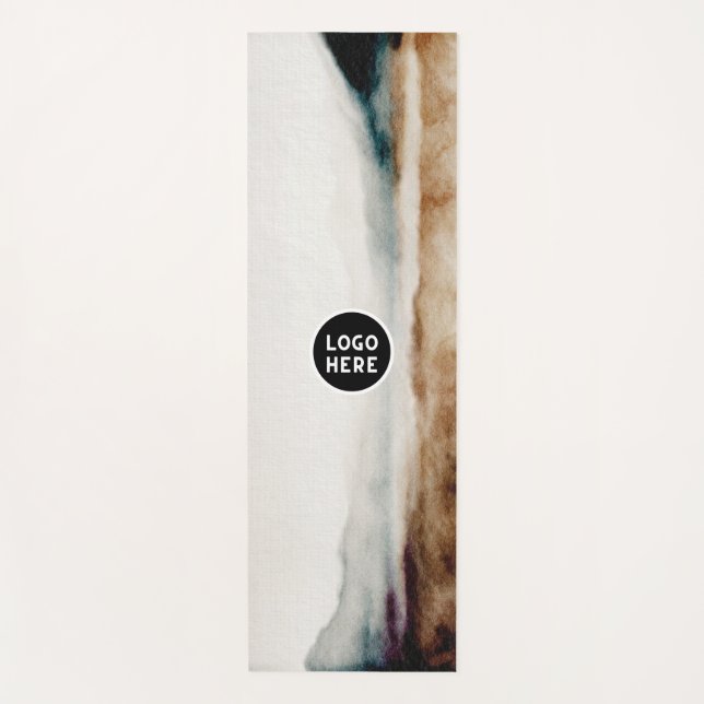 Minimalist Natural Watercolor Abstract Pattern  Yoga Mat (Front)
