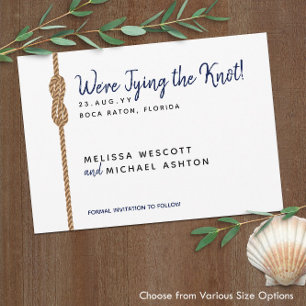 💌Minimalist Nautical Infinity Tying the Knot Save The Date