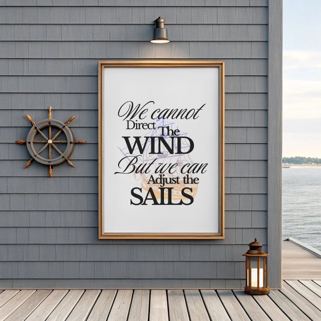 Minimalist Nautical Motivational Quote Poster (Minimalist Nautical Motivational Quote Poster)