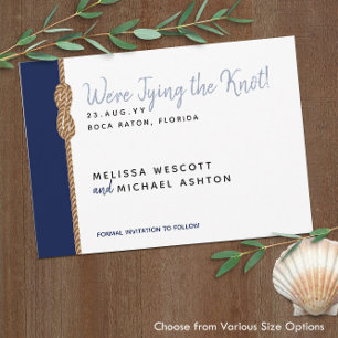 ⚓Minimalist Nautical Tying the Knot Save the Date