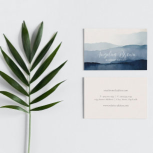 Minimalist Nautical Watercolor Business Card