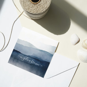 Minimalist Nautical Watercolor Business Card