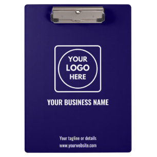 Minimalist Navy Blue Logo Pro clipboard