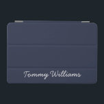 Minimalist Navy Blue Professional Simple iPad Mini Cover<br><div class="desc">These simple,  minimalist can be personalised to include a name or any text of your choice. If you don't want any text and would prefer just a blank,  then you can simply delete the text.</div>