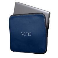 Minimalist navy blue white custom name monogram
