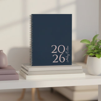 Minimalist Navy Custom Personal Monthly  Planner