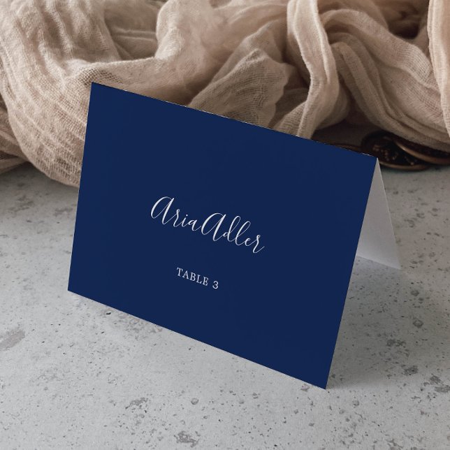 Minimalist | Navy Wedding Place Cards (Creator Uploaded)