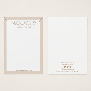 Minimalist Necklace Display Card