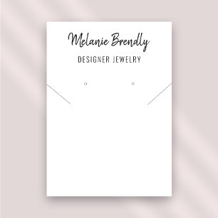 Minimalist Necklace Earring Jewellery Display Business Card