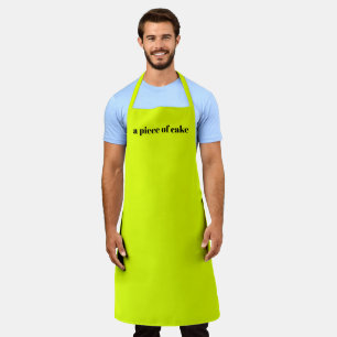 Minimalist neon chartreuse custom name modern apron