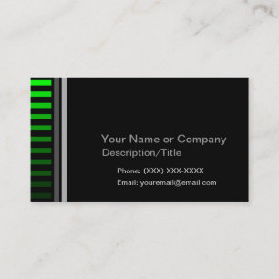 Minimalist Neon Green Stripes Business Card