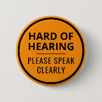 Minimalist Neon Orange Typography Hard of Hearing