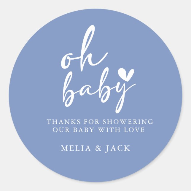 Minimalist Neutral Baby Shower sticker (Front)