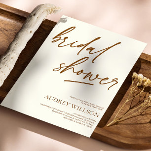 Minimalist Neutral Bridal Shower Invitation