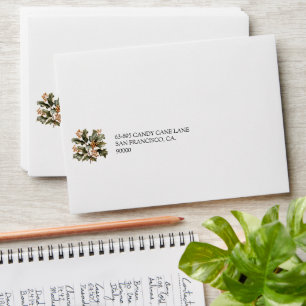 Minimalist neutral earthy tones green gold  envelope