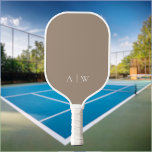 Minimalist Neutral Elegant Monogram Pickleball Paddle<br><div class="desc">Create your own custom pickleball paddle featuring minimalist design and elegant personalised monogram initials</div>