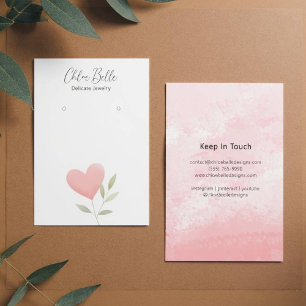 Minimalist Neutral Foliage Heart Pattern Card