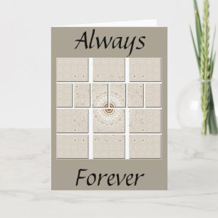 Minimalist Neutral Geometric Beige Tonal Design Card