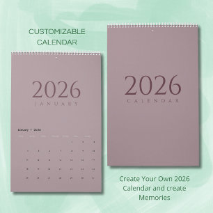 Minimalist Neutral Tones Wall Calendar