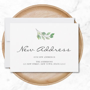 Minimalist New Address Moving Announcement