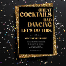 Minimalist New Year Black and Gold