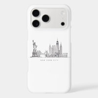 Minimalist New York City Skyline Line Art
