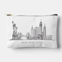 Minimalist New York City Skyline Line Art