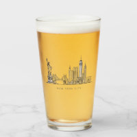 Minimalist New York City Skyline Line Art