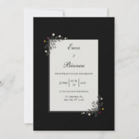 Minimalist Nordic Floral Corner White Wedding