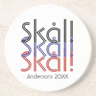 Minimalist Norway Skål! | Engagement Keepsake Coaster