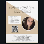 Minimalist Notary Mobile Services Photo QR FLYER<br><div class="desc">Modern Flyers for Notary Public Services</div>